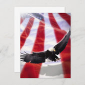 Invitation American Flag & Eagle (Devant / Derrière)