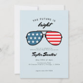 Invitation American Flag Graduation Party Lunettes de soleil (Devant)