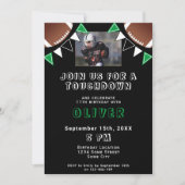 Invitation American Football Ball Flags Photo Anniversaire (Devant)