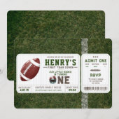 Invitation American Football First Year Down 1st Birthday (Devant / Derrière)