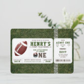 Invitation American Football First Year Down 1st Birthday (Debout devant)