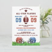 Invitation American Football Twins ou Joint Anniversaire (Debout devant)