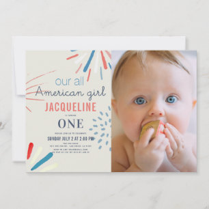 Invitation American Girl 4 juillet 1er anniversaire Photo