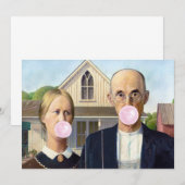 Invitation American Gothic Grant Wood (Devant / Derrière)