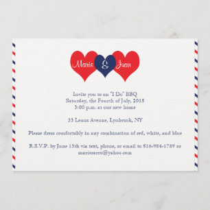 Invitation American Hearts Mariage Marie Juan v2