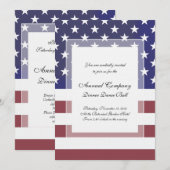 Invitation American Patriot Classic Stars and Stripes US Drap (Devant / Derrière)