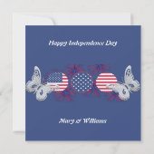 Invitation American Princess Butterfly Stars Anniversaire 4 j (Dos)