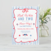 Invitation American Red White Two 2e Anniversaire (Debout devant)