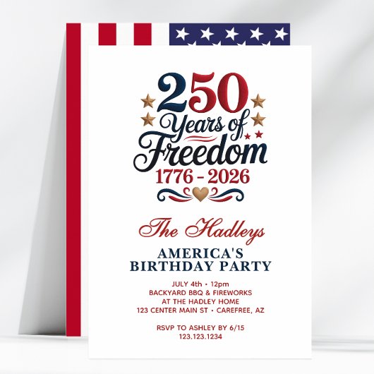 Invitation America's 250 Backyard Birthday Party