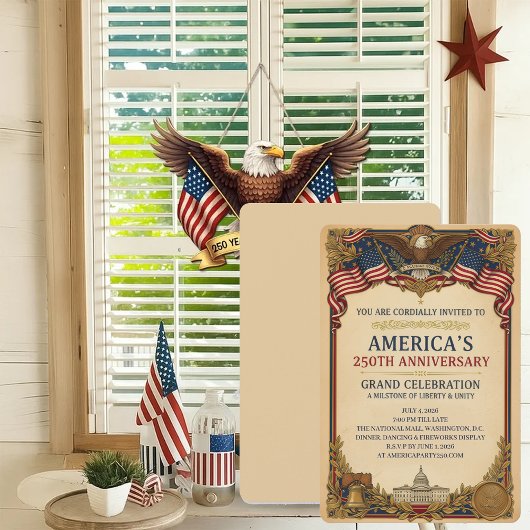 Invitation America's 250th Anniversary Celebration Vintage