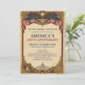 Invitation America's 250th Anniversary Celebration Vintage (Debout devant)