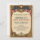 Invitation America's 250th Anniversary Celebration Vintage (Devant)