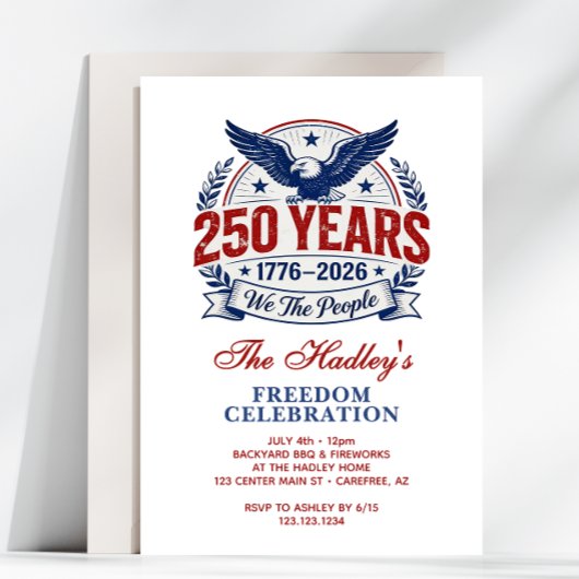 Invitation America's 250th Anniversary Family BBQ