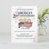 Invitation America's 250th Anniversary Independence hall Gala (Debout devant)