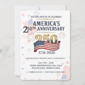 Invitation America's 250th Anniversary Independence hall Gala (Devant)