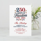 Invitation America's 250th Birthday Party (Debout devant)