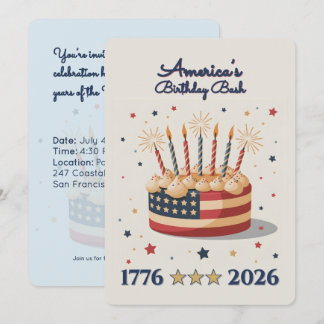 Invitation America's Birthday Bash 1776-2026