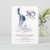Invitation America's Semiquincentennial USA 250 Years Freedom (Debout devant)