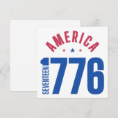 Invitation AMÉRIQUE 1776 année de liberté  (Devant / Derrière)