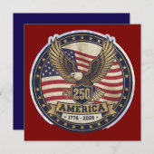 Invitation Amérique 250  (Devant / Derrière)