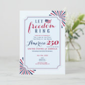 Invitation Amérique 250 Ans Anniversaire des États-Unis Que l (Debout devant)