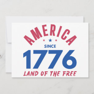 INVITATION AMÉRIQUE DEPUIS 1776 TERRE DE LIBERTÉ