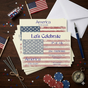 Invitation Amérique Patriotique 1776 - 2026 Célébration du Dr