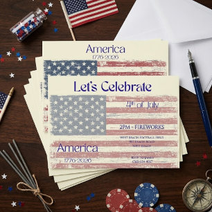 Invitation Amérique patriotique 1776 - 2026 Célébration du dr
