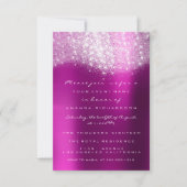 Invitation Amethyst Fuchsia Parties scintillant métallique In (Devant)
