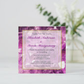 Invitation Améthyst Gemstone Image Shiny and Sparkly (Debout devant)