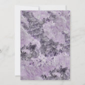 Invitation Amethyst geode violet marbre moderne mariage (Dos)