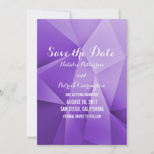 Invitation Amethyst Jewel Tones Enregistrer la date Invitatio