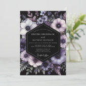 Invitation Amethyst Nocturne Bloom Wedding (Debout devant)
