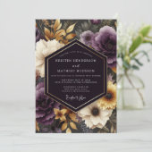 Invitation Amethyst Ochre Baroque Wedding (Debout devant)
