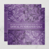 Invitation Amethyst Paisley Swirl (Devant / Derrière)