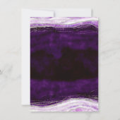 Invitation Amethyst Purple & Silver Geode Agate Rock Mariage (Dos)