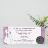 Invitation Amethyst Roll sur Bowling Birthday Party (Debout devant)