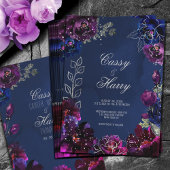 Invitation Amethyst Sapphire Navy Jewel Tones Mariage