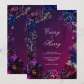 Invitation Amethyst Sapphire Ombre Jewel Mariage (Devant / Derrière)