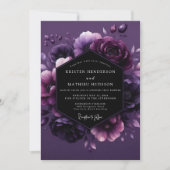 Invitation Amethyst Twilight Flora Wedding (Devant)