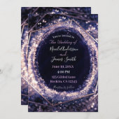 Invitation Amethyst violet moderne Abstrait Mariage de glam (Devant / Derrière)