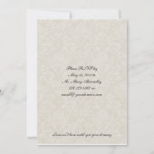 Invitation Améthyste Coeur Purple Ribbon & Mariage Post de de (Dos)