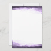 Invitation Améthyste Plum violet Aquarelle Mariage moderne (Dos)
