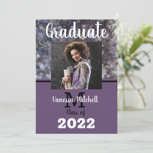 Invitation Améthyste pourpre (Debout devant)