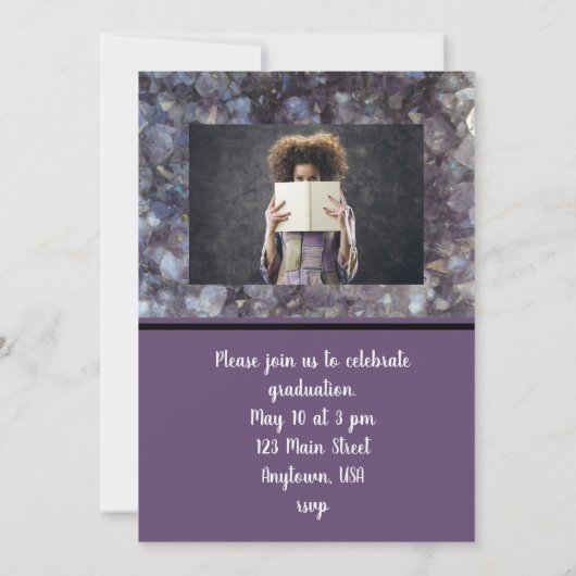 Invitation Améthyste pourpre (Dos)