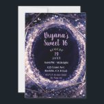 Invitation Améthyste Purple Abstrait moderne Glam Sweet 16<br><div class="desc">Personnaliser pour tout événement.</div>