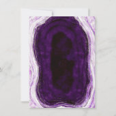 Invitation Améthyste Violet & Tranche de Géode en Agate Maria (Dos)