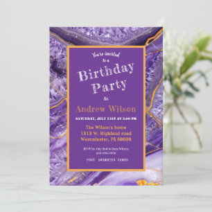 Invitation Améthyste Violette