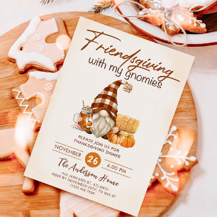 Invitation Amical Avec Mes Gnomes Citrouille Thanksgiving