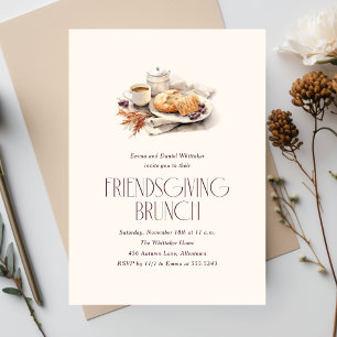 Invitation Amical Brunch Aquarelle